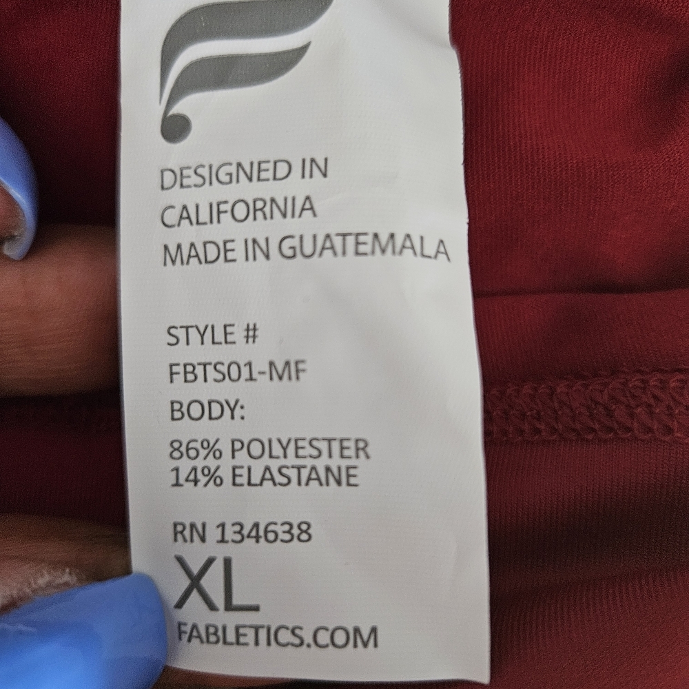 Fabletics Red Workout Tights Activewear - image 4